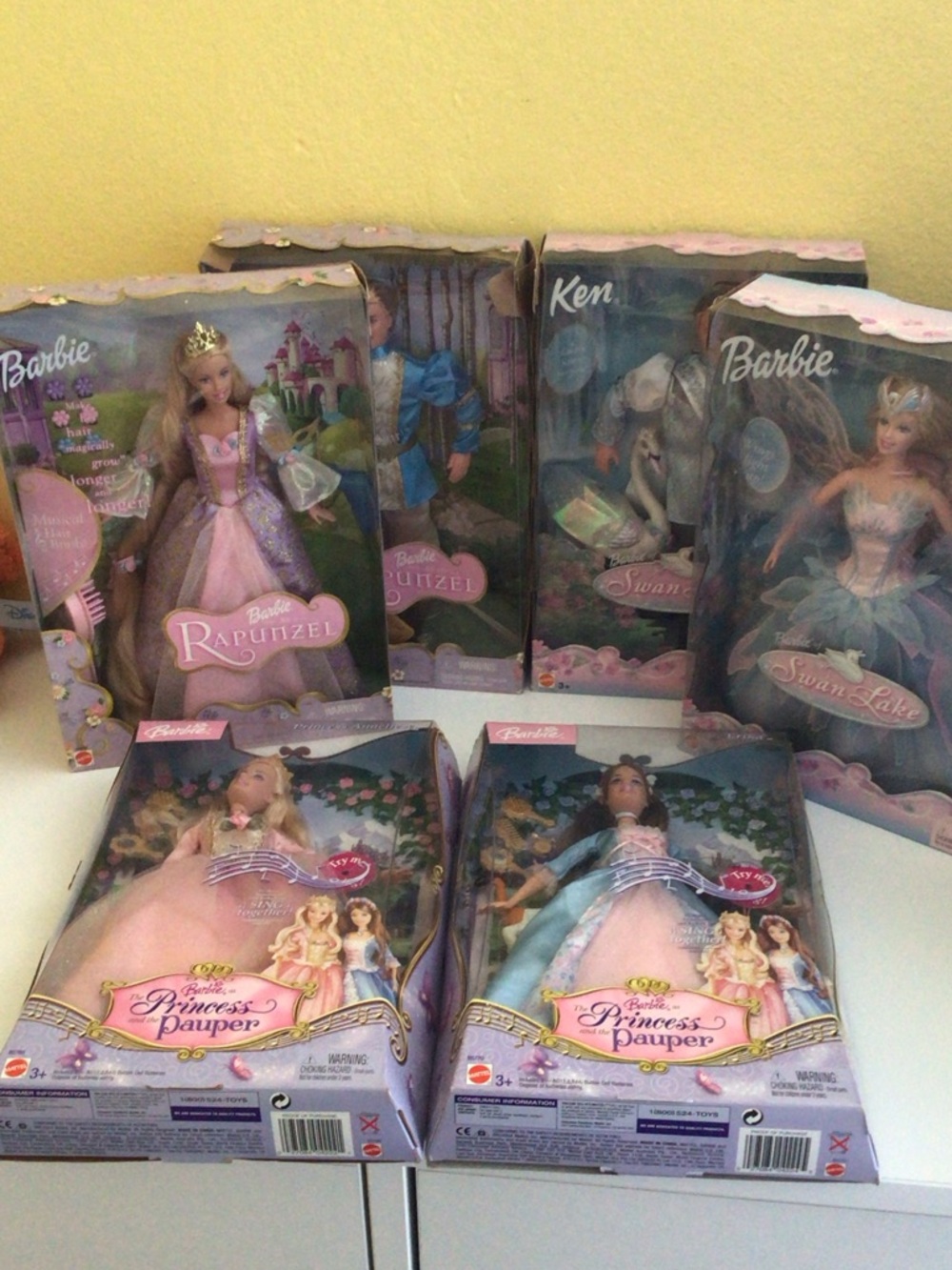 Barbie Princess Doll Lot - Princess and the Pauper, Rapunzel and Swam Lake Lot